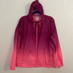 Everlast- Pink Ombre windbreaker jacket- with hood- Size XL